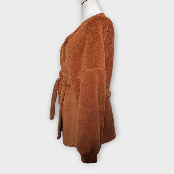 Front Tie Teddy Sweater - Picture 3 of 6